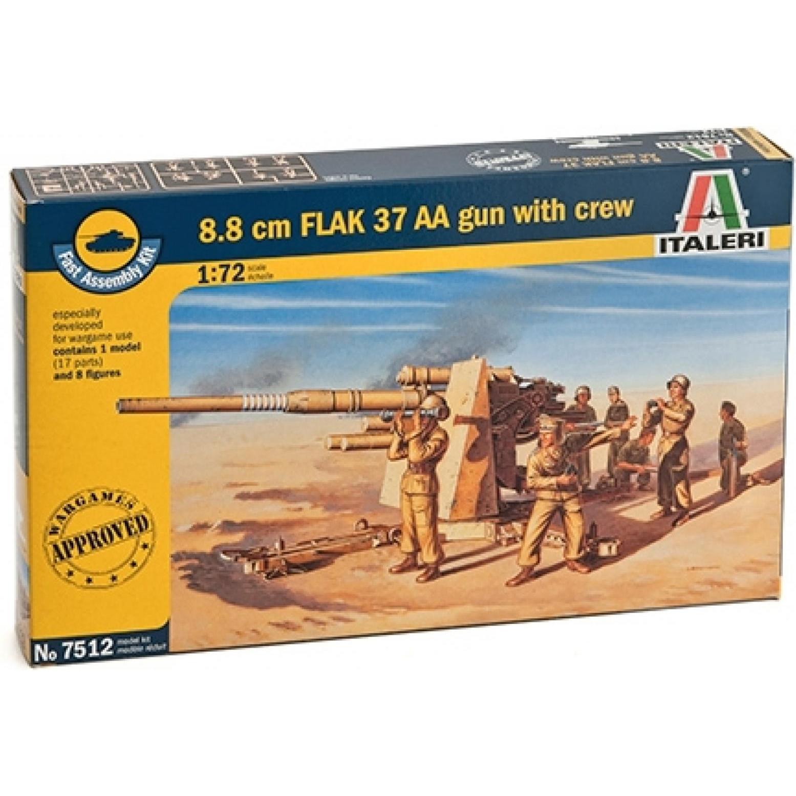 Italeri 8.8cm Flak 37 AA Gun (ITA 7512S)