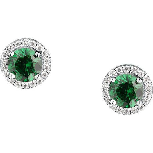 Thumbnail - La Petite Story, Ohrringe, Elegant silver earrings with green zircons Silver LPS01AWV03, (925er Silber)