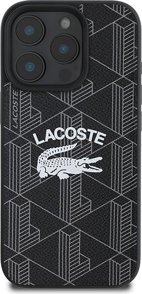 Actual product image Lacoste LCHMP16LPIGK iPhone 16 Pro 6.3" czarny/black hardcase Monogram Vintage Logo MagSafe (Apple iPhone 16 Pro)