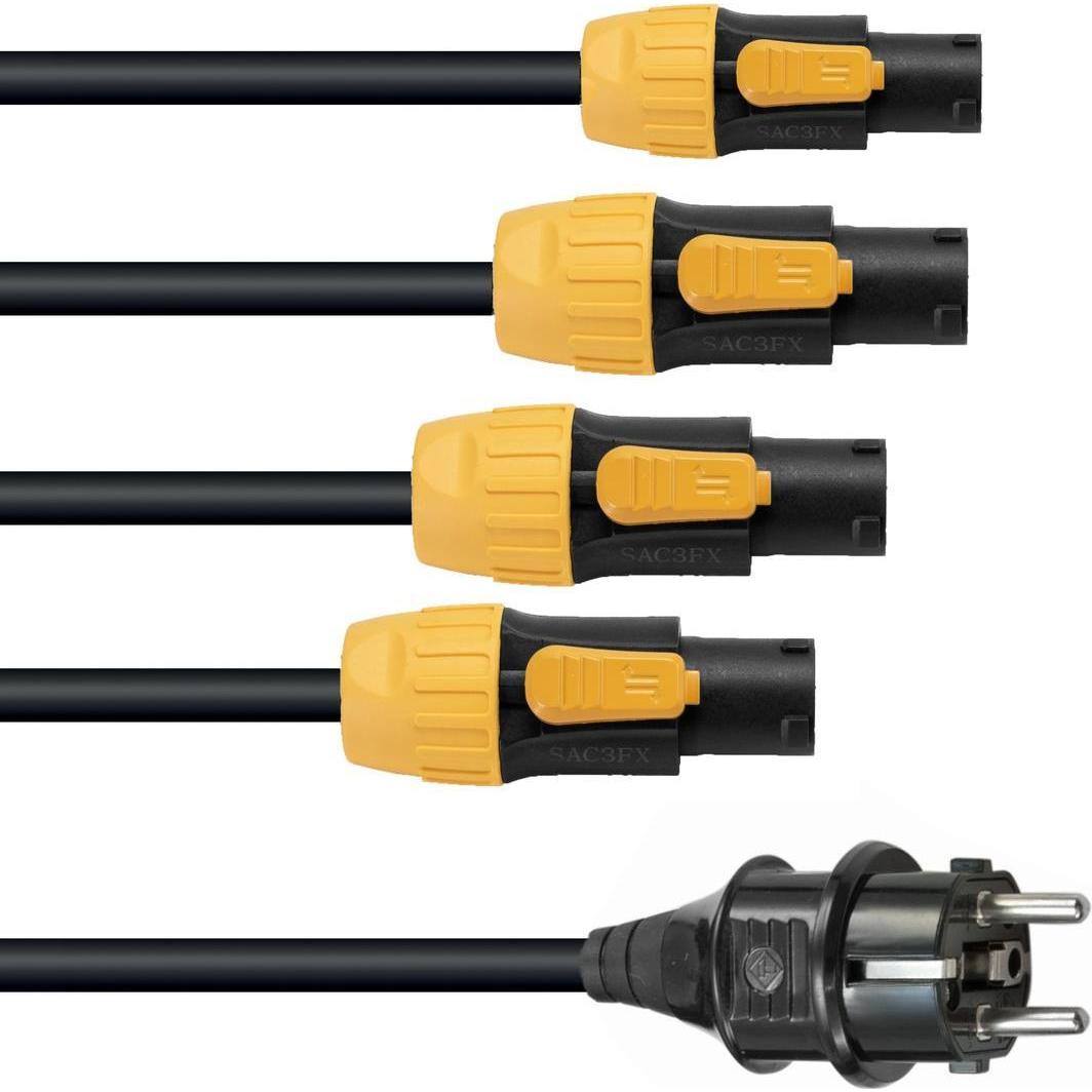 Thumbnail - Eurolite IP T-Con Netzkabel 1-4, 3x2,5mm², Stromkabel