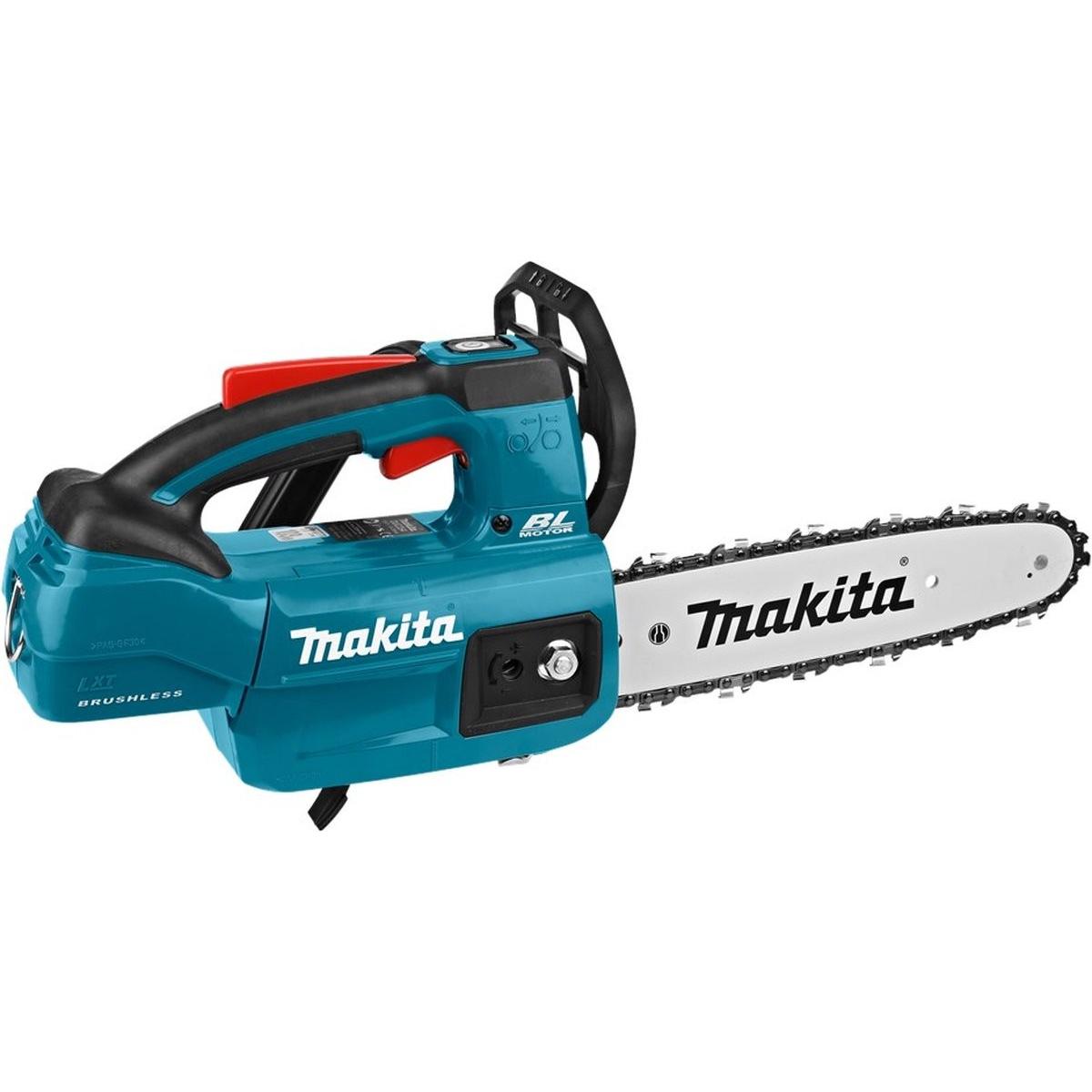 Makita, Motosega, DUC254PTE 18V Tophandle Kettingzaag 25 cm 5,0 Ah accu (2 stuks) + duo snellader (Sega a catena a batteria)