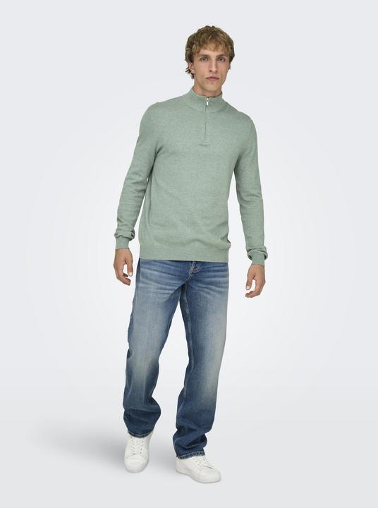 Produktbild Only & Sons Onsloui Reg 12 Mel Half Zip Knit Noos (XL)