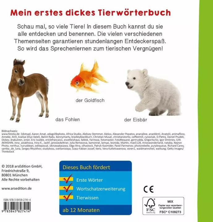 Produktbild Meine ersten 100 Tiere (Deutsch, 2018)