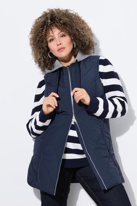Immagine prodotto Ulla Popken Gilet HYPRAR trapuntato, funzionale e idrorepellente con cappuccio (46, 48)
