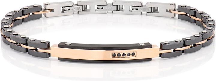 Produktbild Amen Steel Ceramic & Diamond Armband (21 cm, Edelstahl, Keramik)