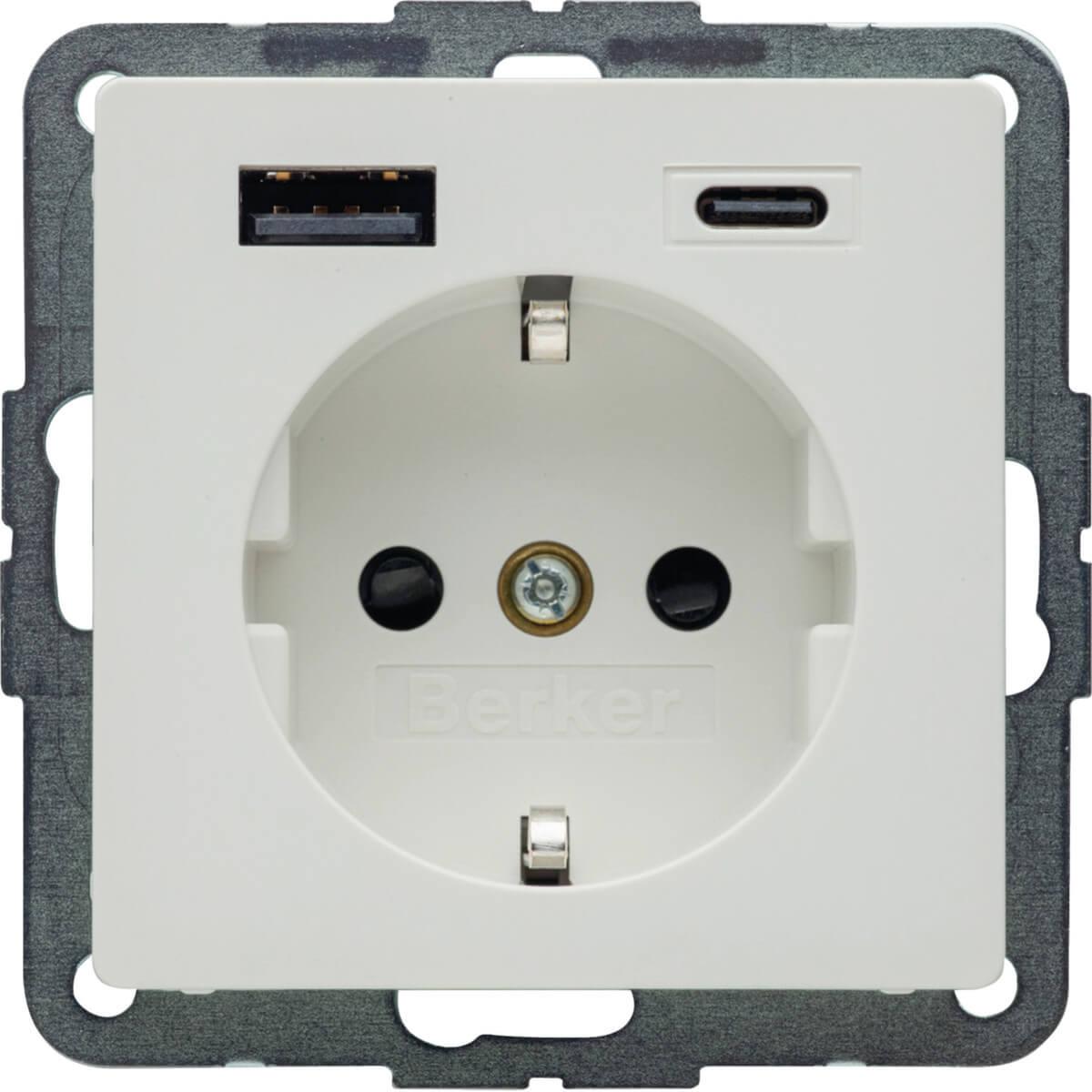 Berker, Presa di corrente, Steckdose SCHUKO/USB AC 20W PD Q.x pw