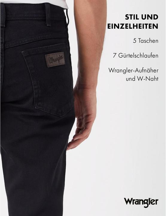 Produktbild Wrangler Texas Stretch Jeans black overdyed (34, 36)