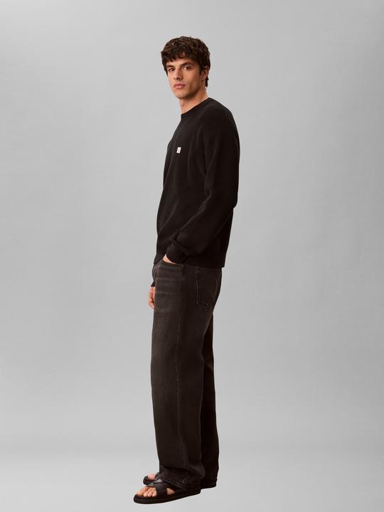 Produktbild Calvin Klein Herren Langarm EZ Baumwolle Waffel CRWNK Pullover 9 LV04RD313G Pullover (XL)