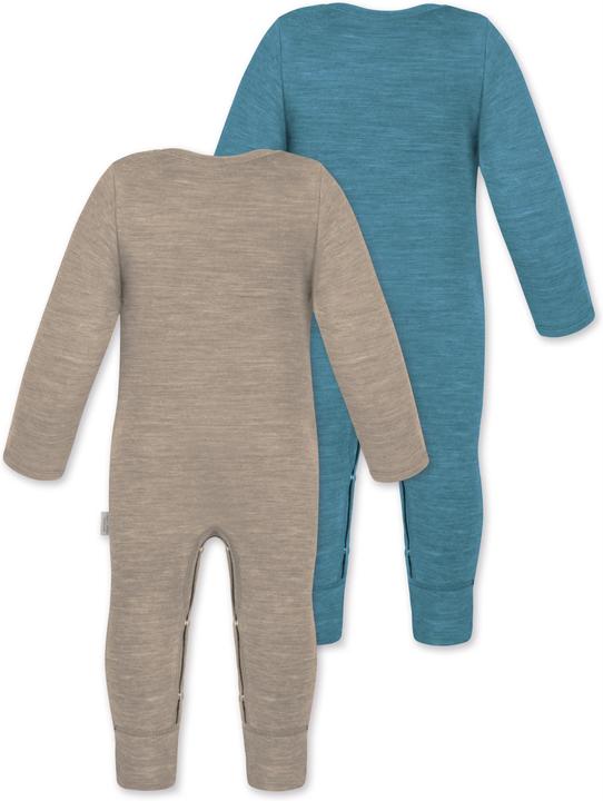 Actual product image Normani 2-pack baby merino romper "Tangoio" - 9595 (92)