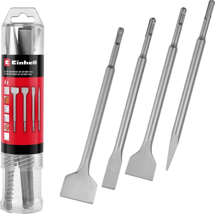 Actual product image Einhell SDS-Plus chisel set 247205, 250 mm, 4-piece