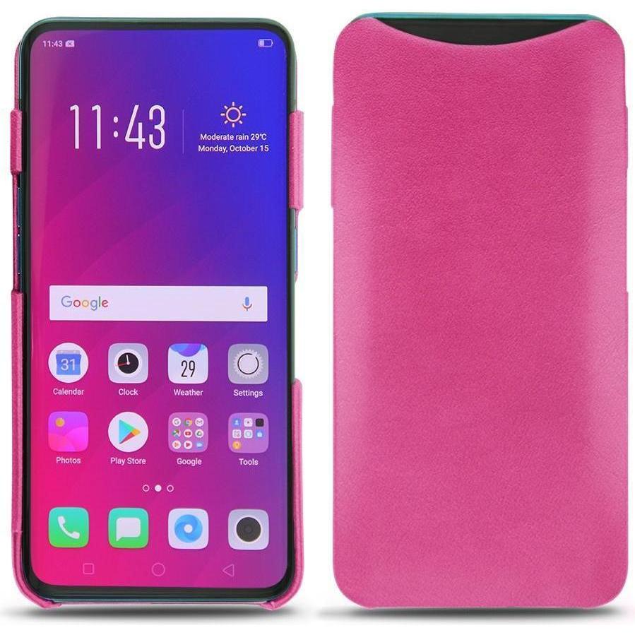 Thumbnail - Noreve Lederschutzhülle (Oppo Find X), Smartphone Hülle, Rosa