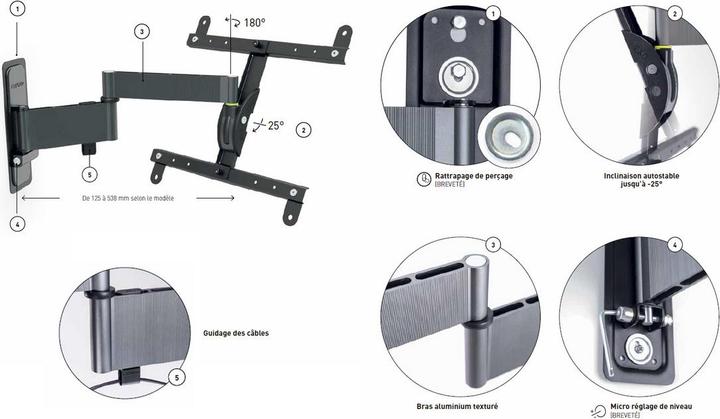 Actual product image Erard EXO 600 TW2 (Wall, 35 kg, 40" - 75")