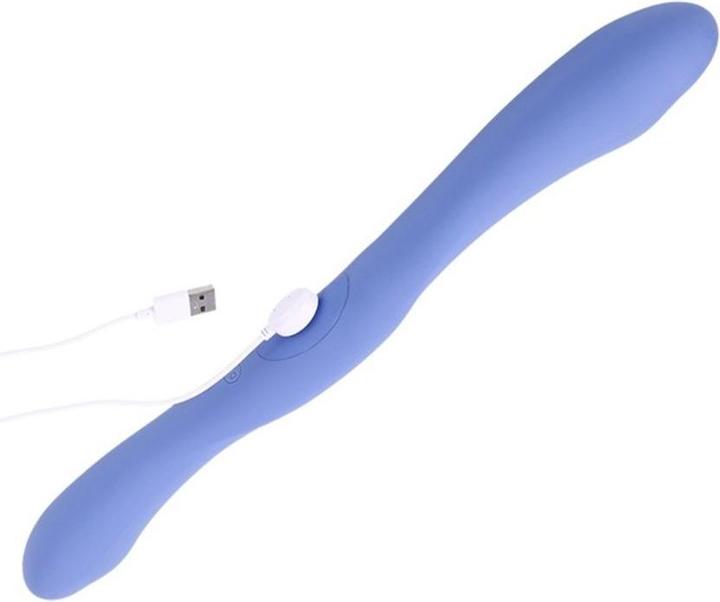 Actual product image Tryst Duet - Double Ended Vibrator with Wireless Remote - Periwinkle