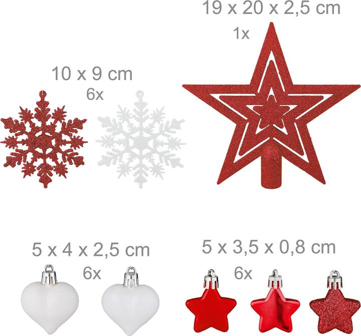 Actual product image Relaxdays Christmas baubles set (1 -part)