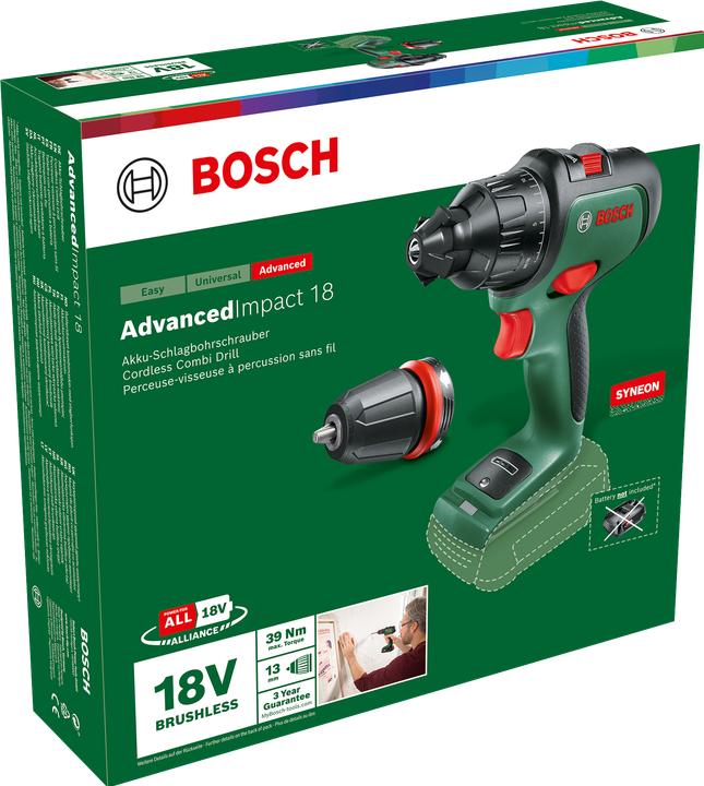 Productafbeelding Bosch Home & Garden 18V accu klopboormachine met twee snelheden AdvancedImpact 18