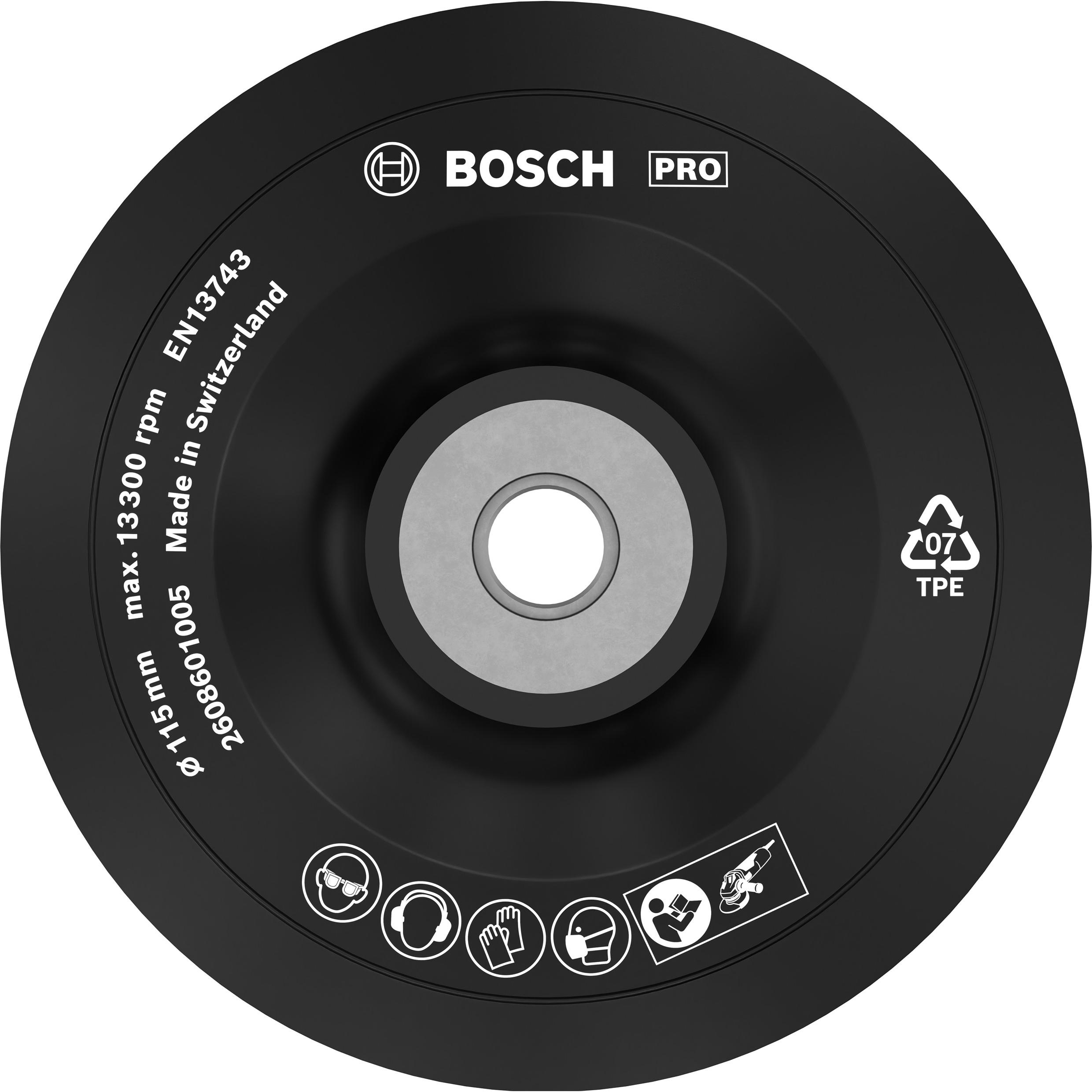 Thumbnail - Bosch Professional Zubehör, Schleifmittel, PRO Backing Pad weich, 115 mm, M14, weich (P60)