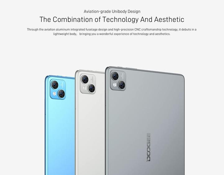 Actual product image Doogee T10 NL 10.1inch IPS FHD Wifi 4G 128GB ROM 8+7GB RAM 8300mAh Android 12 Blauw (4G, 10.10", 128 GB, Blue)