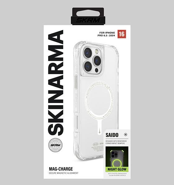 Image du produit Skinarma case Saido iPhone 16 Pro 6.3" Magnetic Charging green (niteglow) (Apple iPhone 16 Pro)