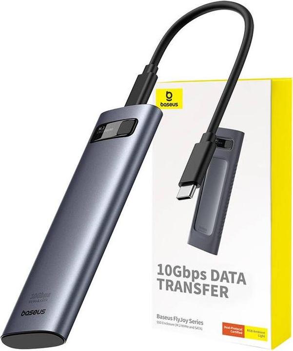 Productafbeelding Baseus SSD-behuizing FlyJoy (grijs) (M.2 2230, M.2 2242, M.2 2260, M.2 2280)