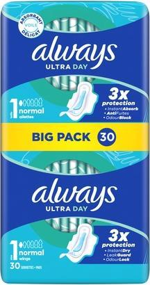 Produktbild Always Ultra Sanitary Pads Size 1 Regular 30 Pads