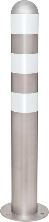Produktbild Moravia Ladesäulen Rammschutz-Poller Ø 108 mm Edelstahl mit weissen Reflexringe