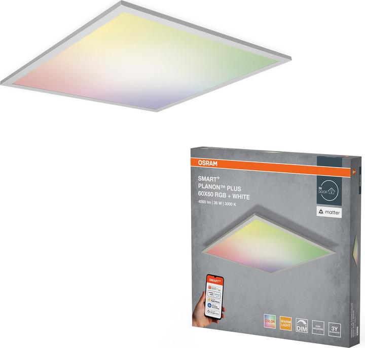 Produktbild Osram LED-Panel SMART+ Matter Planon Plus 600 x 600 mm RGBW (3200 lm)