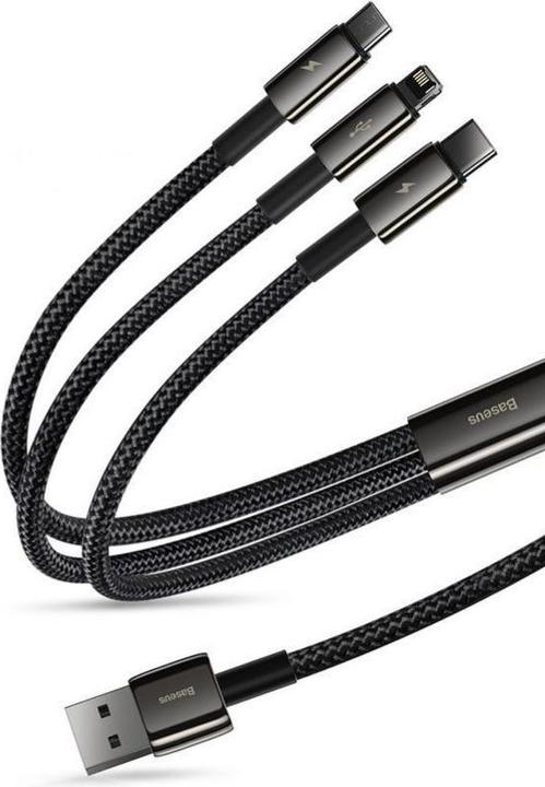 Image du produit Baseus USB A – USB C, Lightning, USB Micro B (1.50 m, USB 2.0, 66 W)