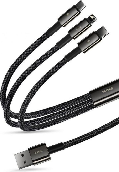 Actual product image Baseus USB A – USB C, Lightning, USB Micro B (1.50 m, USB 2.0)
