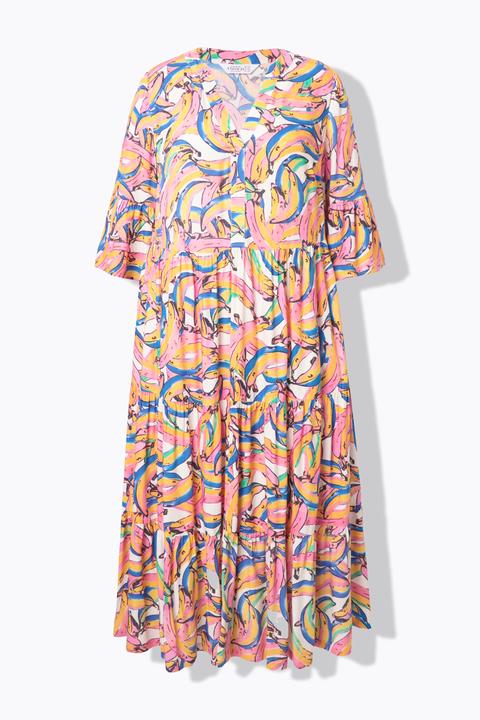 Image du produit Studio Untold Robe maxi à volants, imprimé bananes (54)