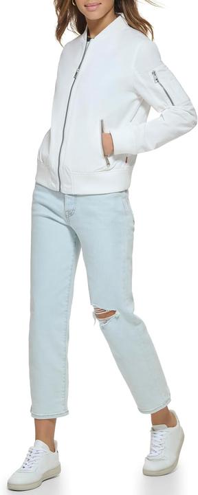 Actual product image Levis Womens Poly Bomber Jacket with Contrast Zipper Pockets (M)