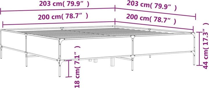 Image du produit vidaXL Bettgestell (200 x 200 cm)