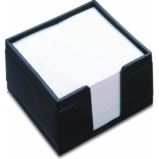 Läufer, Schreibtisch Accessoire, Zettelbox Modena Leder schwarz