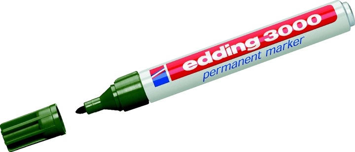 Actual product image Edding Permanent Marker 3000 (Olive green, 1.50 mm, 1 x)