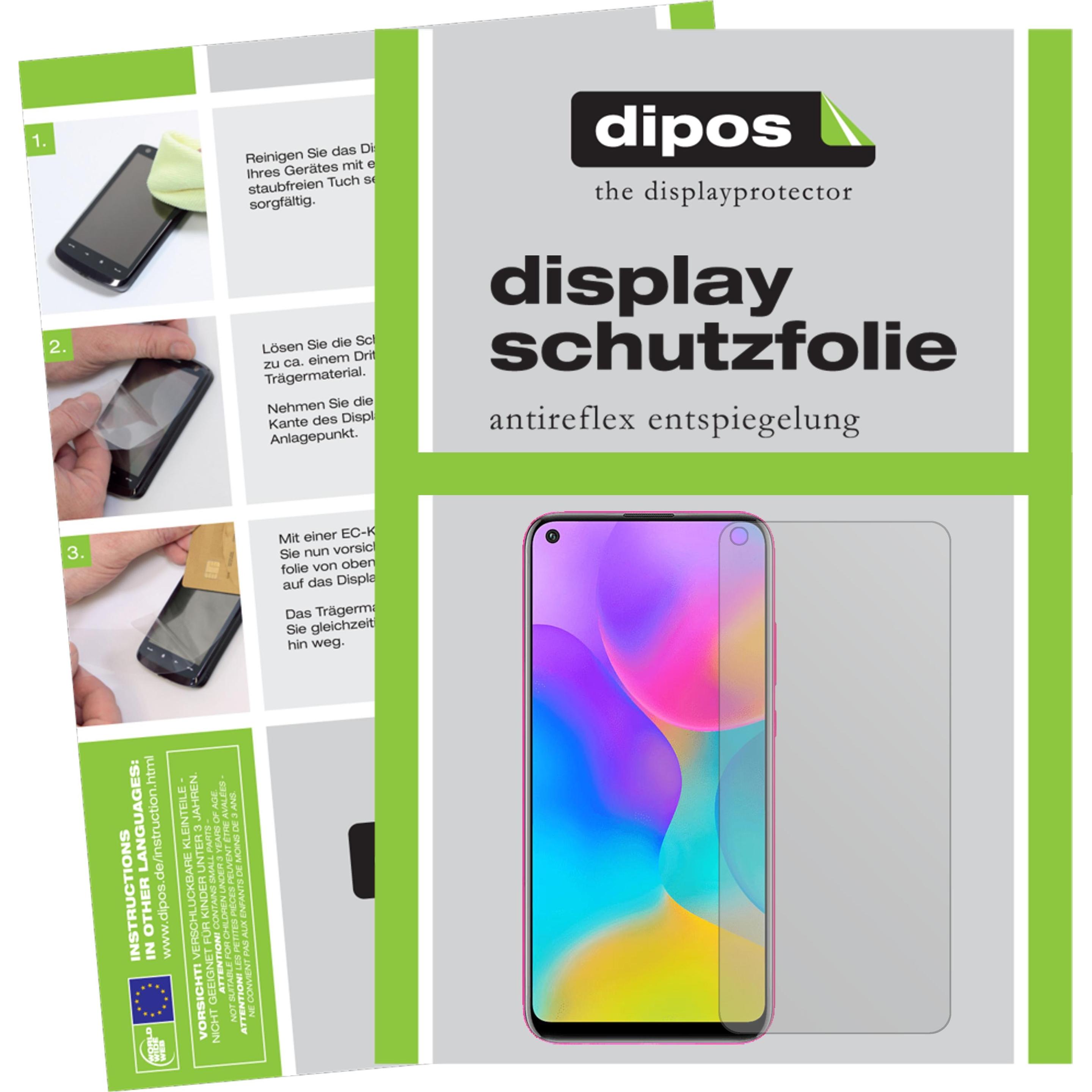 Dipos Displayschutzfolie Antireflex (4 Stück, Honor Play 3), Smartphone Schutzfolie, Transparent