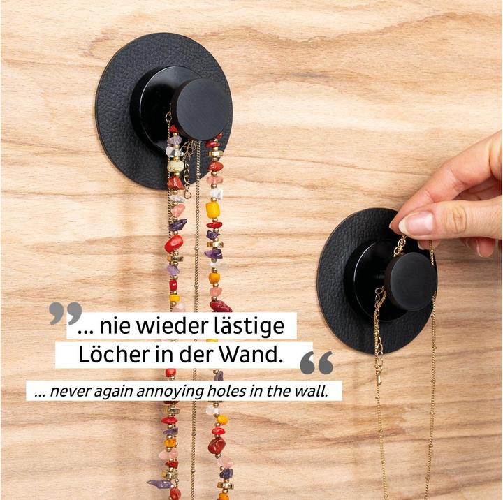 Actual product image Silwy Magnetic hook 1 piece, black (1x)