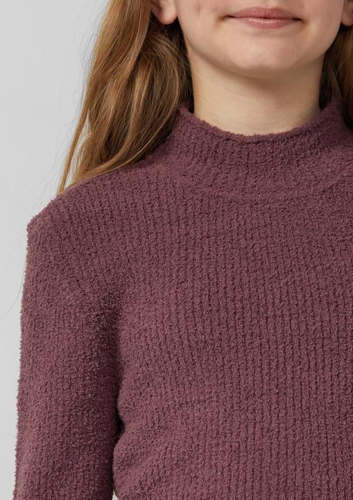 Produktbild s.Oliver Strickpullover Strickpullover im Slim Fit mit Stehkragen (134, 140)