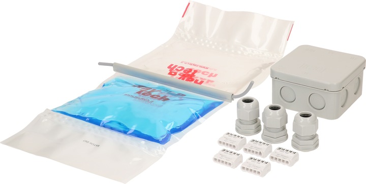Immagine prodotto Max Hauri Scatola di giunzione grigia IP68 riempimento in gel e accessori