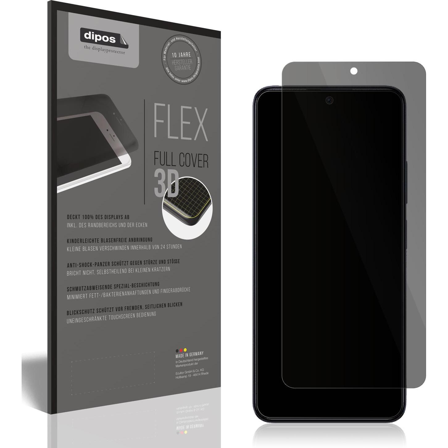 Dipos Blickschutzfolie 2-Way Anti-Shock (1 Stück, Xiaomi Poco X5), Smartphone Schutzfolie, Transparent