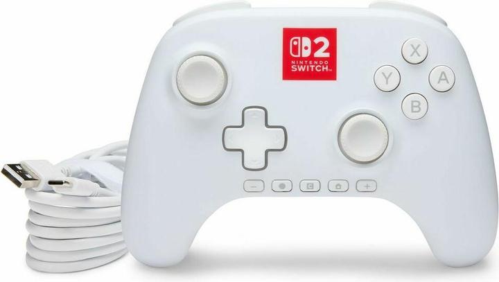 Actual product image PowerA NSW2 Controller Advantage wired Lumectra white (Switch, Switch 2)