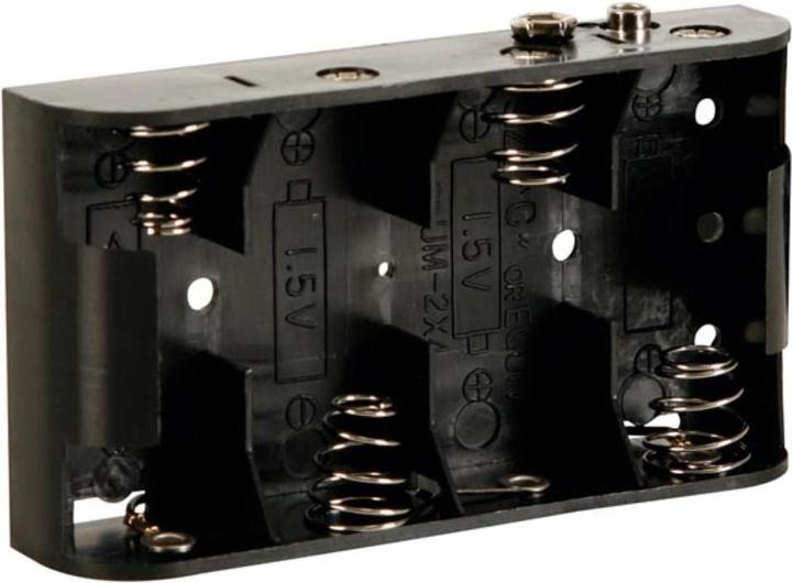 Velleman Batteriehalter Für 4 x C-Batterien (Mit Druckknopfanschlüssen)