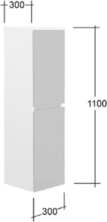 Produktbild Jet-Line Badschrank AIGER schwarz Badmöbel Hängeschrank Bad Schrank (110 x 30 x 30 cm)