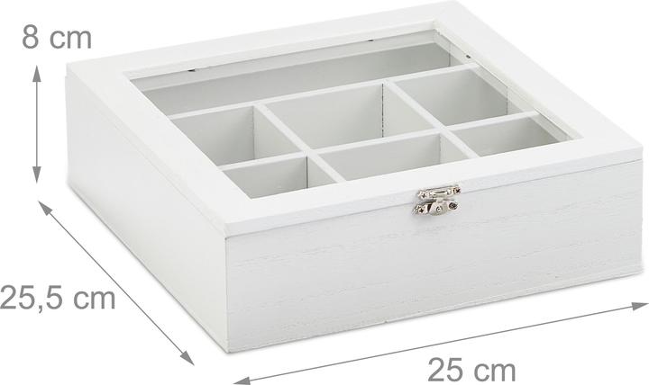 Image du produit Relaxdays Boîte à thé, bois
