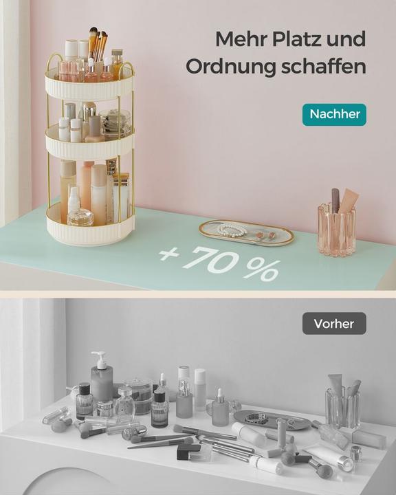 Produktbild Songmics Drehbarer Make-up Organizer mit 3 Ebenen