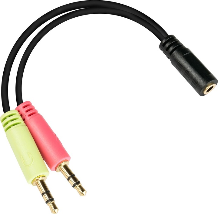 Produktbild Good Connections AD-HS02 Audio-Kabel 0,2 m 2 x 3.5mm 3.5mm Schwarz (0.20 m, 3.5mm Klinke (AUX))
