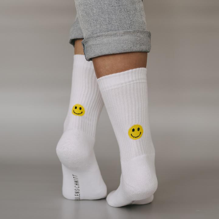 Actual product image Eulenschnitt Socken Smiley gelb S Gr.35-38 (Single pack, 35 - 38)