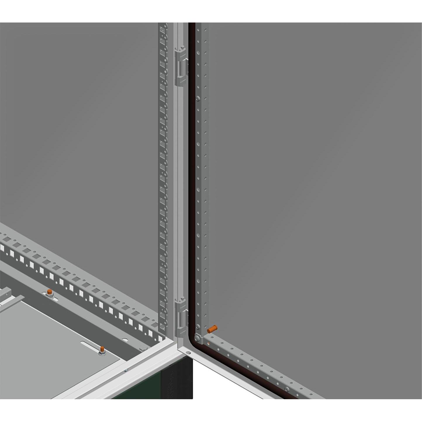 Schneider Electric Adapterprofil Sm vertikal 2000mm NSYSMVR20, Serverschrank Zubehör, Silber