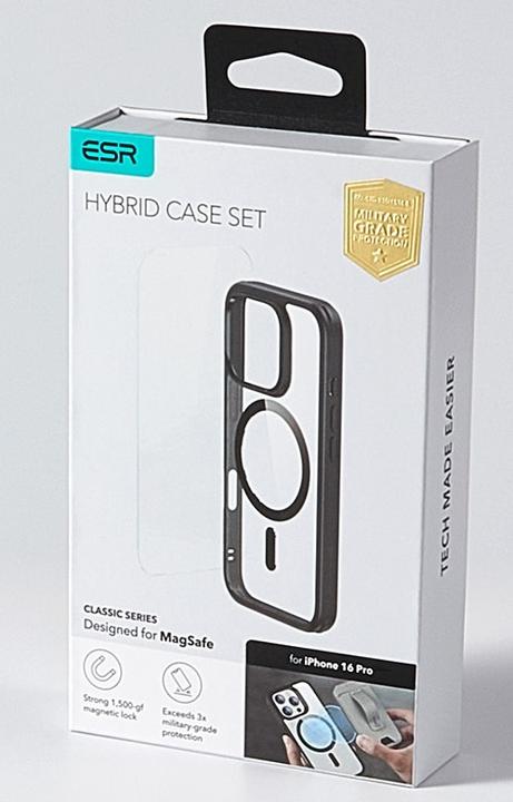 Produktbild ESR Hybrid Halolock MagSafe Case + Tempered Glass (Apple iPhone 16 Pro)