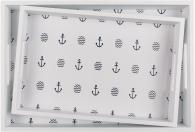 Produktbild Ootb Weisses Holz-tablett, Modern Maritime