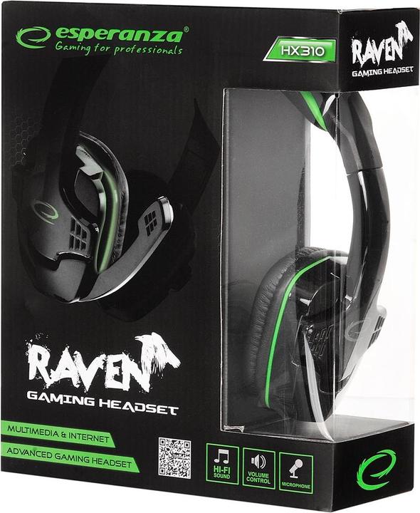 Produktbild Esperanza EGH310G (black color green color) (NC, Kabelgebunden)