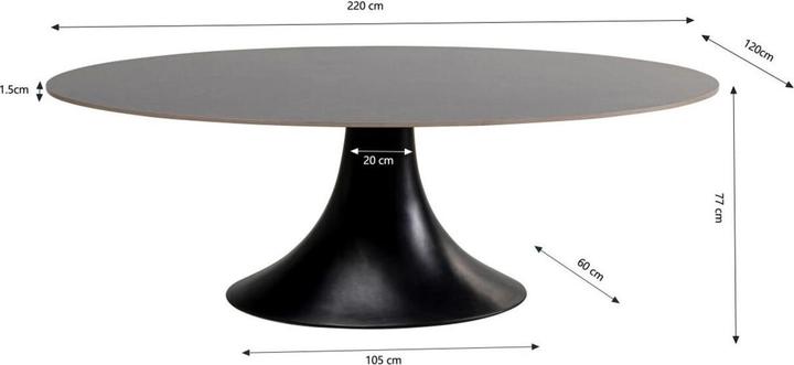 Actual product image Kare Design Table Grande Possibilita Black 220x120cm